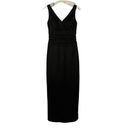 David's Bridal David’s Bridal Black Sleeveless V-Neck Maxi Dress Sz 2 Photo 3