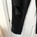 Good American  NWT Black Good Boy Straight Leg Denim Jeans Busted Knee 6/28 Photo 11