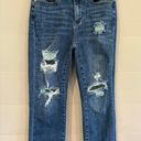 Judy Blue distressed mid rise straight cropped jeans Photo 5