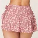 ANDIE  Swim Sarong Bottom Side Tie Skirt Coverup Ditsy Floral Rose Pink NWT Photo 1