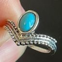 Turquoise stone princess crown ring size 5 Photo 5