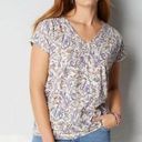 J.Jill  Luxe Supima Pleat Back Tee Shirt Floral 4X Photo 0