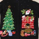 Basic Editions  Vintage Santa Christmas Knit Cardigan Sweater Photo 2