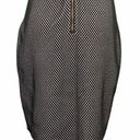 Kensie Black & White Checked Zipper Detail Knit Mini Dress Photo 8