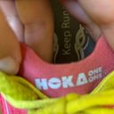 Hoka Clifton One One Pink and yellow Road Running Shoes size 10 Photo 8