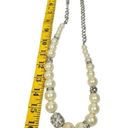 Petal Silver and faux /rhinestone accented long necklace Photo 2