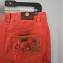 Antik Denim  VTG Y2K Coral Embroidered Corduroy Low Rise Flares Pants Photo 4