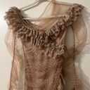 House Of CB Sorrel Blush Lace Frill Mini Dress Photo 4