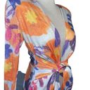 Raisa Vanessa V Neck Midi Sequin Dress in Orange Floral 36 2 Photo 6