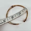 Nine West  Rose Gold Hinged Cuff Black Rhinestones Pave Heart Bangle Bracelet Photo 3