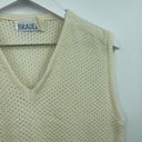 American Vintage Y2K Cottagecore Sleeveless Cable Knit Rose Sweater Size Medium Photo 2