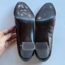 Ralph Lauren Lauren  Croc Embossed Heels Brown Leather Womens Size‎ 7.5B S… Photo 6