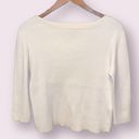 Valerie Stevens Valerie Separates Ribbed 3/4 Sleeve Top in Off-White - size medium Photo 0