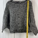 Mango  Women’s Gray Long Sleeve Casual Cropped Sweater Size Medium Photo 4