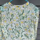 Veronica Beard size 6 Walker Pintucked 100% Silk Sheer Floral Blouse Photo 9