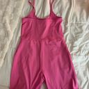 Pink Athletic Romper Photo 2