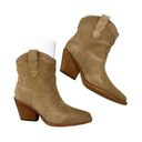 Zodiac  - Women's Roslyn Western Bootie in Sandstone Beige Suede Photo 0