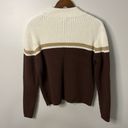 st. john's bay  Brown/Cream Vintage Quarter Zip Sweater Size XL Photo 1