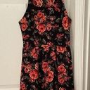 Socialite  black graphic roses mini dress Photo 0