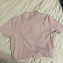 Me to We Pacsun SHort Sleeve Crop Top Light Pink Medium Photo 2