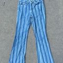 Shyanne  Cowgirl Western Railroad Stripe Blue Bell Flare Jeans Size 29 Photo 0