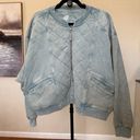 Pilcro and the Letterpress  Anthropologie Quilted Bomber Jacket Top Size M Photo 2