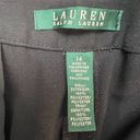 Ralph Lauren Lauren  Womens Dress Pants Size 14 Black Wide Leg Flat Front Career Photo 6