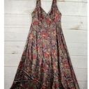 Talbots  Intimates Night Gown Sz L Négligée Purple Floral Slip Dress Boho Maxi Photo 0