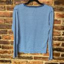 st. john's bay  Blue Striped Thermal Henley Long Sleeve Top Women's Size XL Photo 3