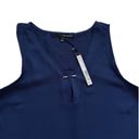 Harvé Benard Harve Benard Blouse Navy Scoop V-Neck Keyhole Sleeveless Top Blouse Small NEW Photo 7