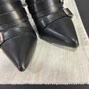 Saint Laurent  120MM Paris Belted Pointed Toe Stiletto Ankle Boots Black Womens 3 Photo 7