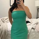 Sky to Moon Strapless Green Mini Dress Photo 0