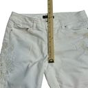 White House | Black Market  Classic White Embroidered Slim Ankle Jeans Size 4R Photo 7