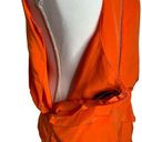 Laundry by Shelli Segal  Orange Ruffle Skirt Sleeveless Ruffle Zip Dress Photo 3