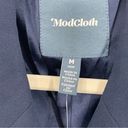 Modcloth NWT  Along for the Ride Navy Blue Crepe Coat Size MEDIUM Photo 4