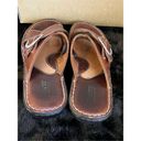 Born Viga Sandals Women's Size 9 Brown Leather Slip On Crossover Wedge Heel Photo 3