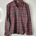 Roxy  Plaid Button Down Top Size Medium Photo 0