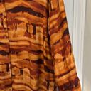 Dissh  Long Sleeve Brown Printed Top Blouse Size 6 Small Oversized Photo 5