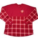 Disney NWT  Mickey Mouse Holiday Plaid Spirit Jersey in Red Seasons Greetings XXL Photo 2