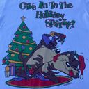 Looney Tunes Vintage 1995 Christmas Taz Give In To The Holiday Spirit White Graphic T-shirt Photo 2