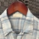 CP Shades  linen tunic blouse XS Small window pane blue long sleeved boho Photo 2