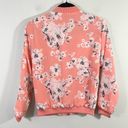 Love Tree  Women's Pink Floral Full Zip Bomber Jacket Size S Photo 7