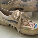 Polo HAND PAINTED  RL Phys Ed 67 white canvas lace up Women’s size 8 shoes Photo 0