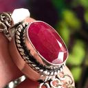 Handcrafted filigree cameo gray Czech Pearl genuine ruby gemstone clasp necklace Photo 8