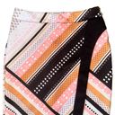 Bar III  High Waisted Pencil Skirt Colorblock Asymmetrical Pink White XS NWOT Photo 4