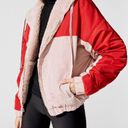 Alo Yoga Alo Duality Reversible Sherpa Jacket Pale Mauve Scarlet Fuzzy Teddy Red Blush S Photo 0