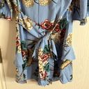 Relipop  Women's Romper Floral V Neck Double Layer Ruffle Hem Rompers. Size M Photo 6