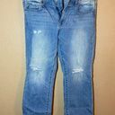 American Eagle  Artist Crop Jeans Womens Size 14 light Blue Denim Stretch Photo 0