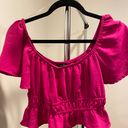 Dry Goods Pink Crop Top Blouse Photo 0