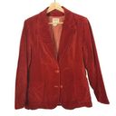 Nordstrom  Vintage Velvet Rust Orange Two Button Blazer M Photo 0